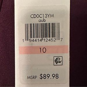 Brand new never worn beautiful Calvin Klein dress burgundy